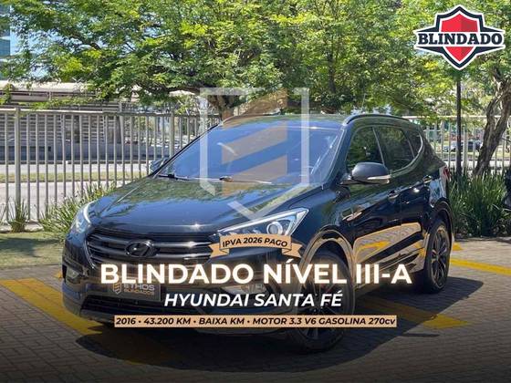 HYUNDAI SANTA FÉ 3.3 MPFI 4X4 V6 270CV GASOLINA 4P AUTOMÁTICO HYUNDAI SANTA FÉ 3.3 MPFI 4X4 V6 270CV GASOLINA 4P AUTOMÁTICO
